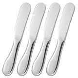 Cunegra 4 Stück Buttermesser, Edelstahl Buttermesser Klein, Stahlfarbe Butterschneider für Küche,...