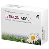 Cetirizin-ADGC® - 100 Stück - Allergie-Tablette mit schneller und langanhaltender Wirkung gegen...