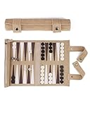 Sondergut Backgammon Brettspiel Cream - Zum Rollen aus 100% Leder - Das Original seit 1998 Camper &...