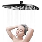 RUCUDIM Regendusche Duschkopf 14 Zoll, 360° Verstellbarer Quadratischer Duschkopf, Wassersparend...