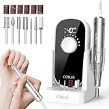 COSLUS Elektrische Nagelfräser 40000 U/min: 6-in-1 Professionell Nagelpflege Set für Gelnägel...