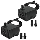 GERUI 2 stück Mini Wasserpumpe,280 L/h 4W 220V-240V 50/60hz Einstellbare Wassermenge...