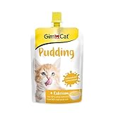 GimCat Pudding mit Calcium - Katzensnack aus echter laktosereduzierter Vollmilch für gesunde...