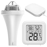 Wlan Pool Thermometer Schwimmend, APP Poolthermometer Funk Digital Wasserthermometer mit...