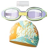 Furtryvl Kinder-Schwimmbrille, Anti-Beschlag-Brille und Silikonkappen, Set für Kinder, wasserdicht,...