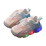 Damen Barfußschuhe Kinder-Sneaker, Farbverlauf, LED-Licht, Schuhe, Papa-Schuhe, Schnürung, weiche...