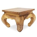 Oriental Galerie Opiumtisch Natur - 25cm Beistelltisch Pflanzenhocker Thailand Shisha-Tisch Akazie...
