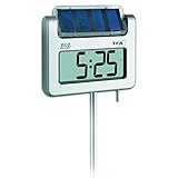 TFA Dostmann Avenue digitales Solar-Gartenthermometer, 30.2026, mit Lichtsensor, Zeitangabe,...