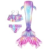 Generisch 𝙈eerjung𝙛rau 𝙛losse Mädchen Mit Bikini Set schwimm𝙛lossen Kinder Cosplay...