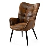 MEUBLE COSY Sessel Relaxsessel Lehnstühle Polstersessel Einzelsofa mit Metallbeinen Ohrensessel...