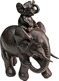 Kare Design Deko Figur Dumbo Uno, Schwarz, Deko Figur, Deko Objekt, Elefant, 19x18x9 cm (H/B/T)