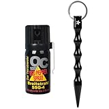 AMATHINGS Selbstschutz-Set – OC 5000 Tierabwehrspray 3 m + Kubotan 14 cm – Legal in DE,...