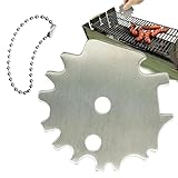 Grillschaber, Grillschaber ohne Borsten aus Edelstahl, Ersatz für Grillbürste, Grillzubehör
