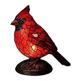 Generisch Touch-Tischlampe – Batteriebetriebene LED-Vogel-Lampe Mit Rotem | Vintage Leuchtbaum Mit...