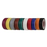 Coroplast 41099 PVC-Isolierband 0,15x12mm farbig 10tlg, 10 Stück