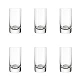 Leonardo Easy+ Schnaps-Gläser, 6er Set, spülmaschinenfeste Shot-Gläser, Schnaps-Becher aus Glas,...