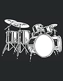 Schlagzeug Drums Drummer Notenheft Musik: Größe: DIN A4 - 120 Seiten - Blanko Notenblock...