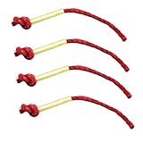JOINPAYA 4Stücke Jute Feuerstarterseil Leichtes Zunderwickel Seil mit Aluminiumlegierungshülsen...