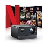 Beamer-4K [800+ Apps für Netflix, Browser & Live-TV | AI-Auto-Setup & CEC-Steuerung] Full HD 1080P...