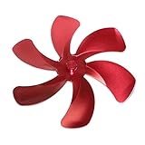 Kodxylytix Universal Kaminventilator Ersatzblätter 6 Flügel brennende Lüfterblätter rot