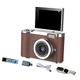 NonMiFyR 4K-Digitalkamera, 180°-Klappbildschirm, 2,4-Zoll-Bildschirm, 720P/1080P, kompakte -Kamera...