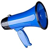 Kcvzitrds 25 Watt Kompakt Megaphon Lautsprecher PA Bullhorn - mit Eingebauter Sirene, DiktiergeräT,...