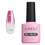 AIMEILI UV LED Nagellack Thermo Gellack ablösbarer Temperatur Farbwechsel Gel Nagellack Gel Polish...