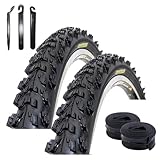 2 x Kenda K-829 26' MTB Fahrradreifen Schwarz 50-559 (26 x 1.95) + 2 passende Schläuche DV inkl....