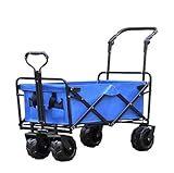 CRBUDY Trolley-Wagen, zusammenklappbarer Outdoor-Allzweckwagen, zusammenklappbarer Campingwagen,...