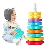 KEWUF Farbring Pyramide, Stapelringe, Baby Stapelturm, Tower Stack Spiel, Baby Spiel,...