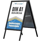 DisplayLager, Dänische Qualität | Kundenstopper Alu-Line | 2 Plakate (beidseitig) | Wetterfeste...