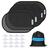 PEMOTech Sonnenschutz Auto Baby,(4 Stück) ZERTIFIZIERTER UPF50+ UV-Schutz,[2025 Upgrade]...