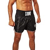 LEONE 1947, Einfache Kick-Thai-Shorts, Unisex-Erwachsene, Schwarz, M, AB766
