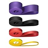 Fangssiy Fitnessbänder Für Workout,4 Stück Yoga Gurte für Dehnübungen - Tragbares Fitnessgerät...