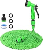 Flexibler Gartenschlauch Wasserschlauch Dehnbar Garten - 15M Gartenschlauch Flexibel mit 7 Funktion...