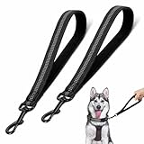 2 Stuck Hundeleine Kurz 30 cm,Kurze Leine für Hunde, Kurzleine Hund mit Gepolsterten Griff,...