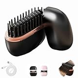 Mini-Glätteisen Kabellos,Mini Hair Straightener Brush,Wiederaufladbare Tragbare...