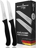 Schwertkrone® Schälmesser 2er Set [MADE IN SOLINGEN - GERMANY] - Gemüsemesser Obstmesser -...