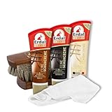 Erdal Schuhpflegeset Feine Schuhcreme, Farbauffrischung Glanz & Schutz, für Glattleder,...