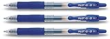 Pilot G2 Druck-Gelschreiber (3 Stifte, Blau)