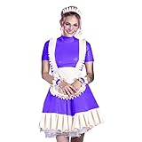 PVC Französisches Dienstmädchenkleid, Übergröße, Sissy-Kleid, Vinyl, für Damen,...