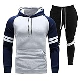 Kouzansy Trainingsanzug Herren Sportanzug 2 Piece Jogginganzug Freizeitanzug Set Sweat Sakko und...