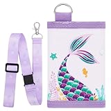 WAWSAM Kinder Geldbörse - Meerjungfrau Brieftasche Kinder Alter 4-12 Trifold Brieftasche Kleine mit...