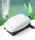 FEDOUR 2W Nano Leiser Aquarium Luftpumpe mit 1 Ausgänge, 168LPH Leistungsstarke Einstellbar...