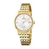 Festina Swiss Made Damen Armbanduhr Edelstahl 316L Gold - Quarzwerk - Saphirglas - Wasserdicht bis 5...