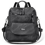 Aucuu Frauen Rucksack Wasserdicht, Rucksack Damen Klein, Cityrucksack aus PU Leder, Tagesrucksack...