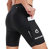 GGFLYING Radlerhose Herren Fahrradhose 6D Gepolstert Radhose Kurz Fahrrad Hosen 3 Taschen...