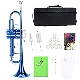 Standard Trompeten Set, Messing Trompete mit Assistant Tools Set, Musik Blasinstrument für...