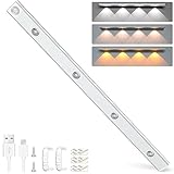 Alyvisun LED-Lampe, 60 cm, wiederaufladbar, Schrank mit Bewegungsmelder – magnetische...