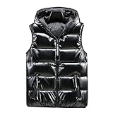 daunenweste herren mit kapuze Glänzend Weste bodywarmer Steppweste Bodywarmer Kapuzenweste...